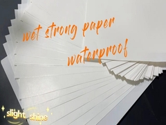 बीयर के लेबल के लिए 65 ग्राम सफेद एक तरफ़ से लेपित गीले प्रतिरोधक कागज