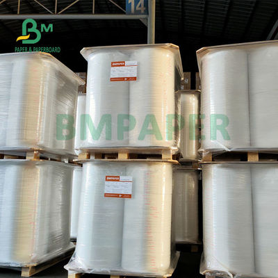29mm 35mm x 5000m फूड ग्रेड पीने के लिए 28gsm स्ट्रॉ रैपिंग पेपर रोल