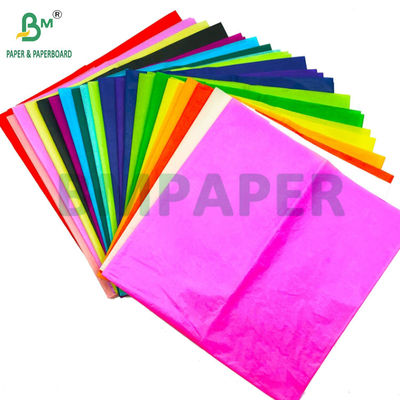 फल के लिए 17 ग्राम रंगीन टिशू रैपिंग पेपर पैकिंग 50 x 70 सेमी हल्का