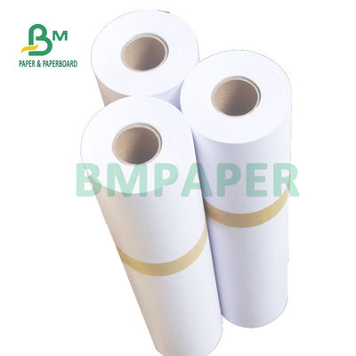 वाइड फॉर्मेट 80gsm 20LB कैड प्लॉटर पेपर रोल 18'' 24' 36' X 500ft इंजीनियरिंग आर्किटेक्चरल ड्राइंग के लिए