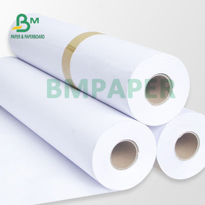 वाइड फॉर्मेट 80gsm 20LB कैड प्लॉटर पेपर रोल 18'' 24' 36' X 500ft इंजीनियरिंग आर्किटेक्चरल ड्राइंग के लिए