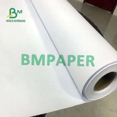 24&quot; 30&quot; 36&quot; × 50 Yds के साथ 20LB व्हाइट बॉन्ड पेपर रोल सीएडी प्लॉटर पेपर