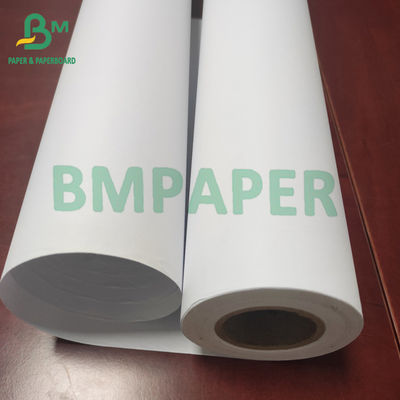इंजीनियरिंग के लिए 24&quot; X 150' 20lb CAD अनकोटेड प्लॉटर पेपर ब्राइट व्हाइट कलर