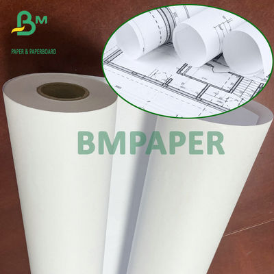 इंकजेट प्रिंटर के लिए 92 ब्राइटनेस प्लॉटर पेपर रोल 36 '' X 500 फीट 20 # 3 '' कोर