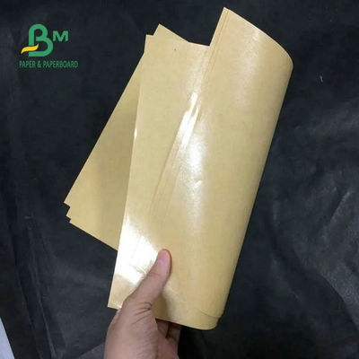 ऑयलप्रूफ ब्राउन क्राफ्ट लाइनर बोर्ड, पीई कोटेड पेपर रोल फॉर फूड रैपिंग 70gsm 80gsm 90gsm