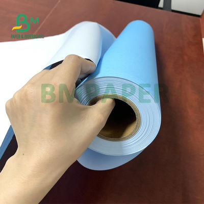 30'' X 150ft 2'' कोर सिंगल साइड ब्लू CAD बॉन्ड पेपर 20lb स्मूथनेस