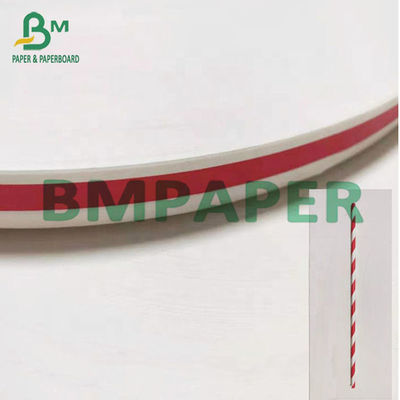 पीने के लिए डिस्पोजेबल प्रिंटेड व्हाइट फूड ग्रेड पेपर 13mm स्ट्रॉ पेपर रोल