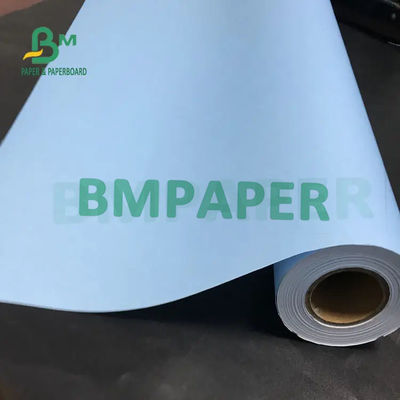 80gsm 20lb सिंगल साइड / डबल साइड ब्लू प्लॉटर पेपर रोल डिजिटल प्रिंटिंग
