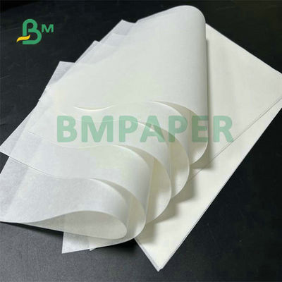 हैम्बर्गर्स रैपिंग के लिए 30gsm 35gsm 40gsm सफेद रंग लेपित ग्रीसप्रूफ पेपर रोल
