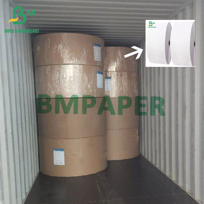 70gsm 55gsm 48gsm थर्मल प्रिंटिंग पेपर ब्लैक डिस्प्ले 790mm व्हाइट रोल