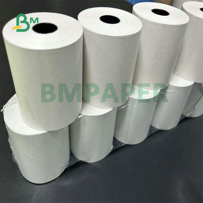 एटीएम रजिस्टर पेपर प्रिंटिंग के लिए 50Gr 55Gr 80 x 80mm 57 x 50mm थर्मल रसीद पेपर