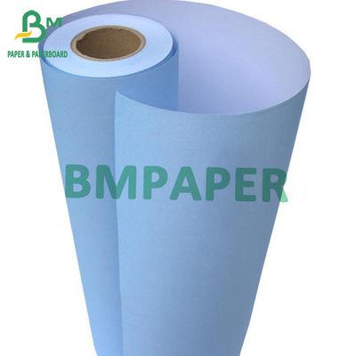 80gsm इंकजेट प्रिंटर पेपर ब्लूप्रिंट एक तरफ नीला, एक तरफ सफेद 880mm X 50m 100m 150m रोल कोर 2&quot;