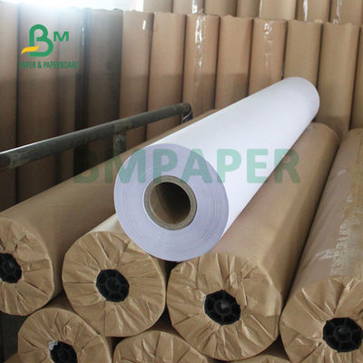 45gsm 60gsm बिना कोटिंग प्लॉटर पेपर फॉर कटिंग मशीन 165cm 190cm x 250m