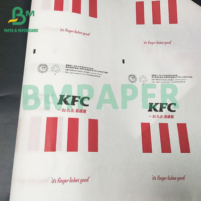 30 50g उच्च तापमान पर्यावरण संरक्षण किट 3 Greaseproof Paper हैमबर्गर सैंडविच पेपर