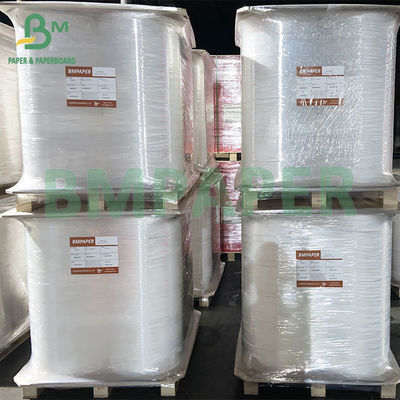 28gsm 24gsm खाद्य ग्रेड सफेद भूसी पैकेजिंग पेपर 30mm 44mm