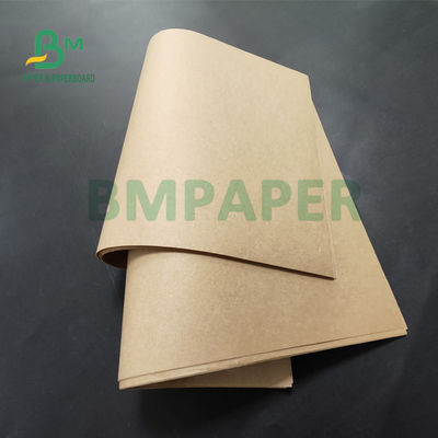 50gsm 60gsm प्राकृतिक रंग का क्राफ्ट पेपर टेकवे बैग के लिए उच्च आंसू शक्ति