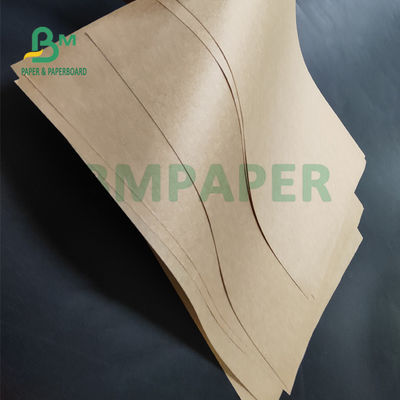 50gsm 60gsm प्राकृतिक रंग का क्राफ्ट पेपर टेकवे बैग के लिए उच्च आंसू शक्ति