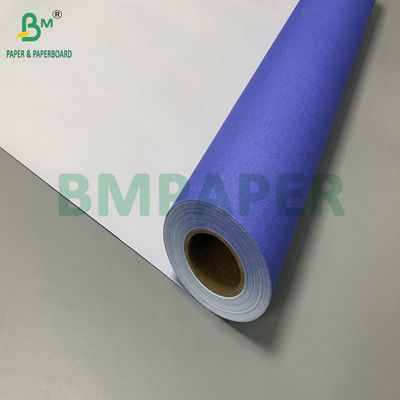 24' X 150ft एक तरफ बैंगनी नीला 20lb सीएडी बॉन्ड पेपर रोल 2' कोर