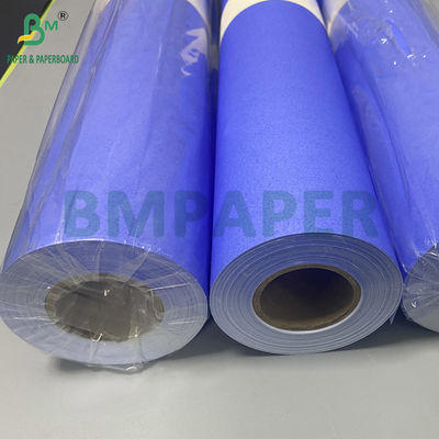80 ग्राम डिजिटल प्लॉटर पेपर रोल व्यापक प्रारूप रंगीन बैंगनी नीला 35 &quot;X 300 फीट
