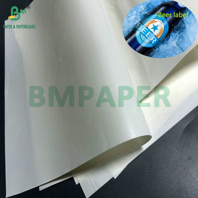 68gsm 70gsm 1100mm चौड़ाई उच्च गीला शक्ति C1S शराब की बोतलों के लिए कागज लेबल