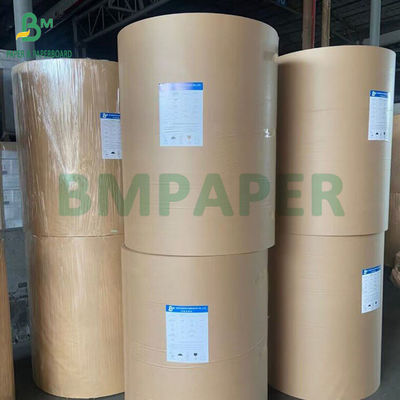 40GSM 50GSM 60GSM स्ट्रिप्ड रिब्ड ब्राउन क्राफ्ट पेपर रील 750MM 1000MM