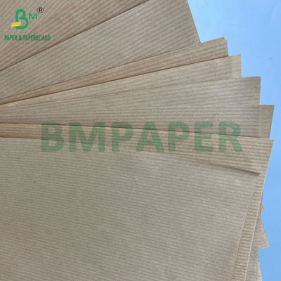 40GSM 50GSM 60GSM स्ट्रिप्ड रिब्ड ब्राउन क्राफ्ट पेपर रील 750MM 1000MM
