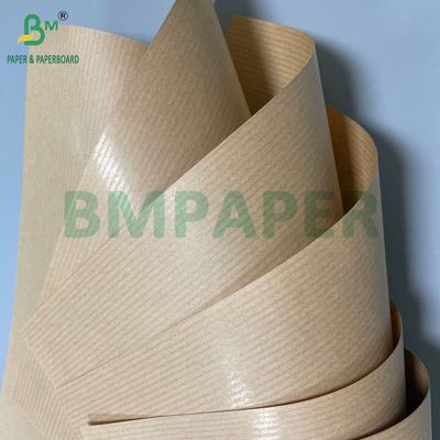 40GSM 50GSM 60GSM स्ट्रिप्ड रिब्ड ब्राउन क्राफ्ट पेपर रील 750MM 1000MM