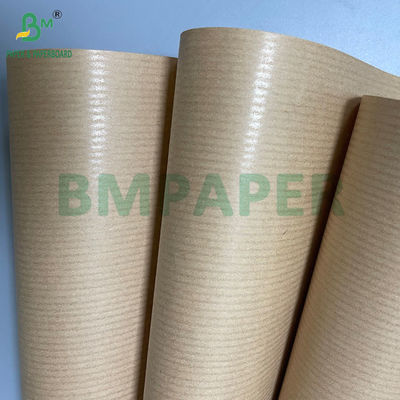 40GSM 50GSM 60GSM स्ट्रिप्ड रिब्ड ब्राउन क्राफ्ट पेपर रील 750MM 1000MM