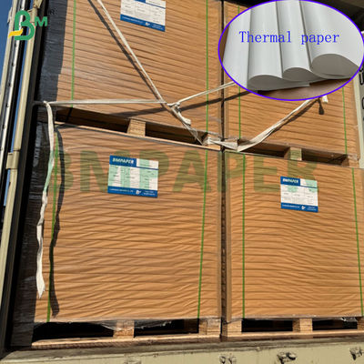 70 ग्राम 75 ग्राम प्रिंट करने योग्य व्हाइट जंबो रोल थर्मल पेपर 795mm 800mm के साथ