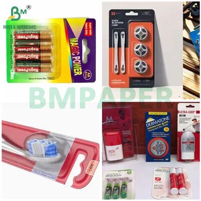 350 ग्राम 400 ग्राम 425 ग्राम टूथब्रश पैकिंग के लिए अच्छी प्रिंटिंग वाला व्हाइट ब्लिस्टर कार्डबोर्ड