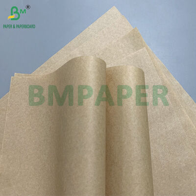 नॉन-टॉक्सिक ग्रीस रेसिस्टेंट 30gsm 35gsm ब्राउन ग्रीसप्रूफ पेपर सैंडविच रैप बर्गर चिप्स के लिए