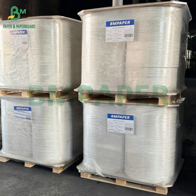 खाद्य ग्रेड रिब्ड स्ट्रॉ रैपिंग पेपर 24gsm 28gsm के लिए पेपर स्ट्रॉ व्यक्तिगत रैपिंग