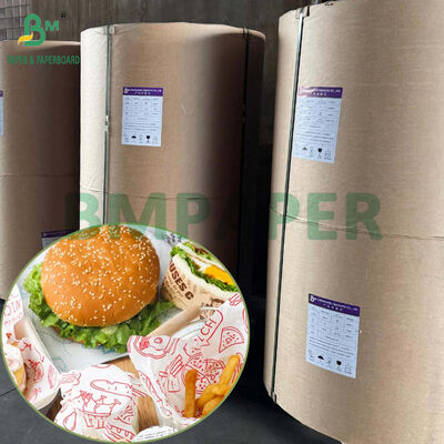 खाद्य ग्रेड सफेद हैमबर्गर रैपिंग पेपर एंटी ग्रीस जंबो रोल्स किट 4 किट 5